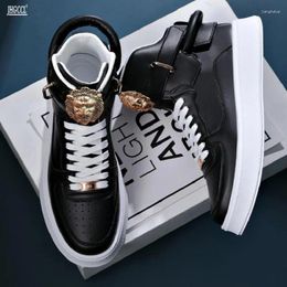 Casual Shoes Luxury Men's High Top Sports Board Breathable 100 Trend Light Soft Soled Skateboard A5