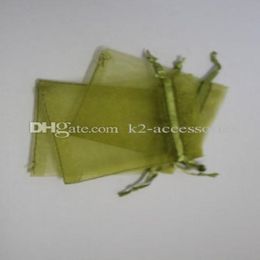 100pcs OLIVE GREEN Drawstring Organza Gift packing Bags 7x9cm 9x12cm 10x15cm Wedding Party Christmas Favour Gift Bags DIY Jewellery making 248Q