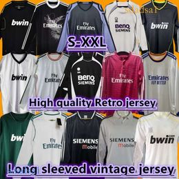 1999 2001 2009 2010 Real Madrid Retro Soccer Jerseys long sleeves Football Shirt KAKA RONALDO GUTI BENZEMA SEEDORF CARLOS 11 13 14 15 16 17 18 ZIDANE RAUL