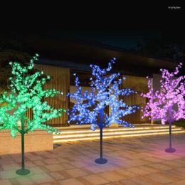 Decorative Flowers LED Waterproof Outdoor Landscape Garden Peach Tree Lights Simulation 2.8M /1728 Cherry Decoration