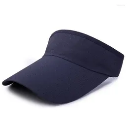 Berets Summer Sun Hats Men Women Cotton Adjustable Visor UV Protection Top Empty Solid Sport Tennis Golf Running Sunscreen Baseball Ca