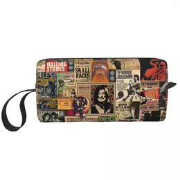 Cosmetic Bags Rock N' Roll Stories Makeup Bag Organizer Storage Dopp Kit Toiletry For Women Beauty Travel Pencil Case