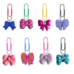 Charms Bow Crown Cartoon Paper Clips Funny Book Markers For Teacher Colorf Paperclips Nurse Shaped Day Office Supply Unique Bookmarks Otwy6