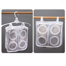 Laundry Bags Sneakers Shoe Washing Hanging Bag Drying Separated Mesh Polyester White 1pcs 30 26cm 9.5cm Brand
