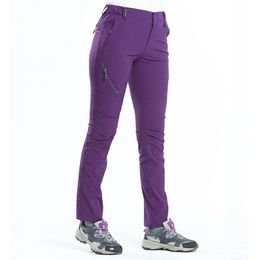 Summer Outdoor Sports Stretch Hiking Pants Women Quick Dry Breathable Ripstop Trousers Camping Climbing Waterproof Thin Pants 240508