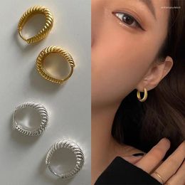 Stud Earrings Vintage Metal Pattern Hoop For Woman Girl Elegent Luxury Korean Jewelry Temperament Girl's Daily Wear