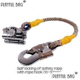 Climbing Ropes Outdoor Construction Self Locking Device Of Safety Rope Fall Arrestor Nylon Preventer Part Zl117 Cliff-Climb Drop Del Dh9E7