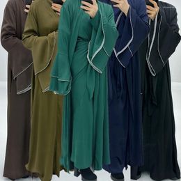 Ethnic Clothing Selling 3 Pc Abaya Set Fashion Islamic Elegant Robe Ramadan Eid Muslim Women Dress Dubai Turkey Morocco Arab Caftan Musulman