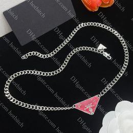 Classic Triangle Chain Necklace Designer Necklaces For Women Luxury Titanium Steel Pure Silver Necklace Fashion Jewelry Gift With Box