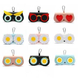 Ins Super Sunglasses Bag Portable Fashion Eyeglasses Case Cute Sun Glasses Protective Cover PU Leather Case More Colors2279484