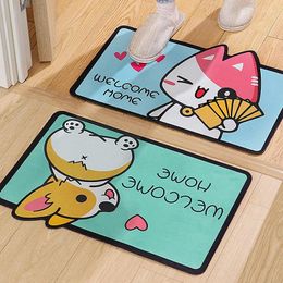 Carpets Cartoon Door Mat Welcome Entrance Rugs For Home Small Carpet Bedroom Bathroom Floor Doormats Non-Slip Pet Pads Room Decor