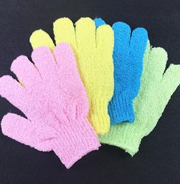 Bathroom Tool Multi Colors Bath Gloves Exfoliating Wash Skin Spa Massage Body Cleaner Shower Gloves Foam Bath Body Cleaning Glove 5518003
