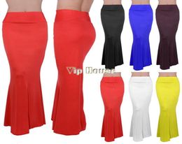 Dropping New Arrival Summer Full Long Maxi Skirt Puff Beach Skirts High Waist Elastic Waistband 100cm B26 SV0014975965120