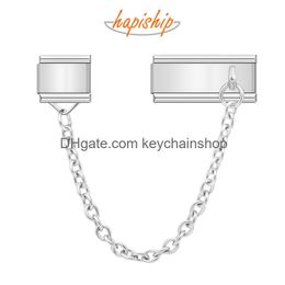 Charms Hapiship 2024 New Fashion Stainless Steel 7Cm Chain Italian Charm Link Fit 9Mm Bracelet Women Jewelry Djl01 Drop Delivery Otocd