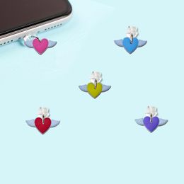 Cell Phone Straps Charms Love Wings Cartoon Shaped Dust Plug Anti For Type-C New Usb Charging Port Anti-Dust Plugs Charm Stopper Cap P Otdwz
