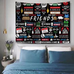 Tapestries Classic Friends TV Show Funny Quotes DIY Wall Tapestry For Living Room Home Dorm Decor Art
