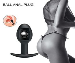 Anal Dildo Vibrator Builtin Activity Steel Ball Prostate Massager G Point Stimulator Anal Penis Vibrator Male Sex Toysd SH190737173053