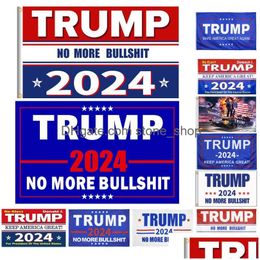 Banner Flags 3X5Ft Digital Print Trump 2024 Flag Us Presidential Election No More Campaign Drop Delivery Home Garden Festive Party Su Dhlw1