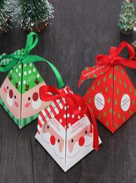 50 PCSLOT Creative Merry Christmas Candy Box Christmas Tree Gift Box Baking Package Carton Whole4274520