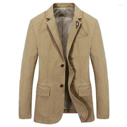 Men's Suits Blazer Oversized Solid Male Suit Jacket Coat Men Clothing Pure Cotton Blazers Casual Outwear 4XL 66001