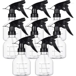 Storage Bottles 8 Pack 8.5oz Large Plastic Spray Heavy Duty Spraying With Measurement And Black Trigger Sprayers