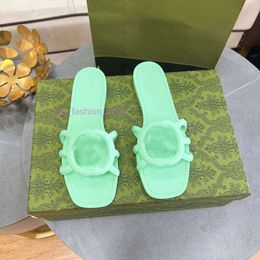 Summer Womens Slippers Sandals Designer Luxury Flat Heels Fashion Casual Comfort Beach 35-42