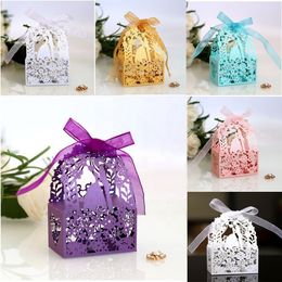 Wedding Bride Groom Hollow Paper Candy Sweet Party Decoration Gifts Box 2504