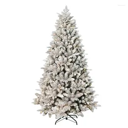 Decorative Flowers Large Christmas Snow Ice Sculpture Hall Deco Artificial Flocking Pine Needle Tree Year Shop El Party Home Decoration