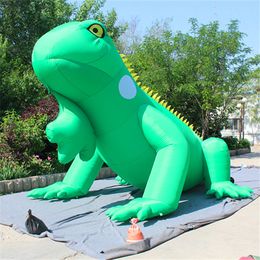 wholesale 5m 16.4ft Length Giant Inflatable Lizard Inflatables Balloon Mascots With Strip For Advertising Inflatable Decoration