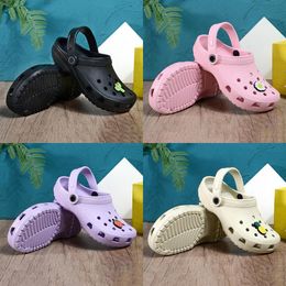 kids sandals designer cross-tie classic clog sandal slides slippers boys girls children platform slide clogs baby toddler slip-on sliders shoe white black 26-37