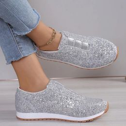 Flat Sport Shoes Bling Sneakers Casual Walking Loafers 2024 Summer Designer Running Luxury Travel Zapatillas Mujer 240516