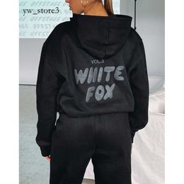 white foox Hoodie Designer Tracksuit Brand Hoodie Sets Two 2 Piece Set Women Fox Clothing Set Sporty Long Sleeved Pullover Hooded 12 Coloursspring Autumn Winter c8e