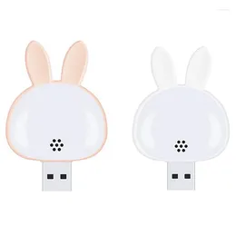 Table Lamps 2Pcs USB Reading Lamp Mini Night Light Smart Voice 3 Colour Desk For Bedroom Kids Room Pink White Durable