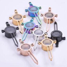 Charms Five Colors Sword Shaped Twist Screw Closure Plain Glass Locket Carry Living Memory Lockets Diy Floating For Jewelry Making