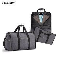 Largecapacity Folding Waterproof Suit Travel Bag Multifunction Handbag Clothing Travel Storage Bag Men039s Shirt Suit Organiz1640048