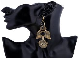 Dangle & Chandelier 2021 Brand Boho Gold Colour Big Gem Crystal Gypsy Ethnic Drop Earrings Vintage Long Tassels For Women Jewelry2761028