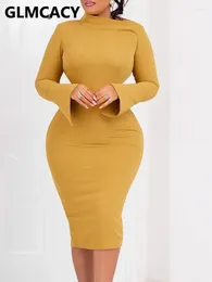 Casual Dresses Women Off-shoulder Solid Plus Size Dress