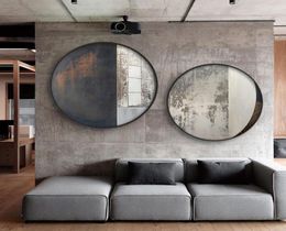 Paintings Abstract Dark Colours Combination Posters And Prints Round Painting Picture Wall Art Pictures For Living Room Modern Home7138853