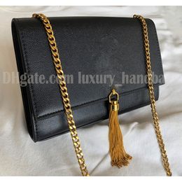 Shoulder Bag designer handbag high quality cowhide caviar Genuine Leather Evening Bags luxury crossbody bag Gold Silver chain with lock 204K