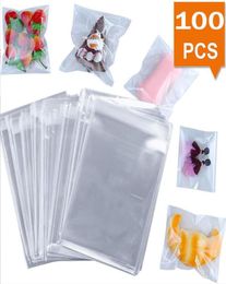 Gift Wrap 100pcs Transparent Self Sealing Small Plastic Bags Jewellery Packing Adhesive Cookie Candy Packaging Bag6443339