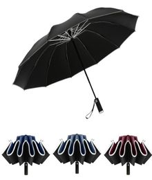 Umbrellas Automatic Umbrella With Light LED Windproof Folding 12K Men Women UV ParasolUmbrellasUmbrellas9612545