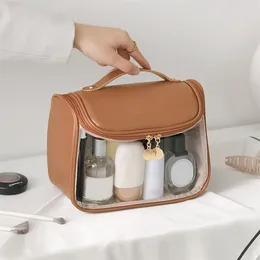 Cosmetic Bags Clear Makeup Bag For Women Hanging Travel Toiletry Large Capacity Waterproof Zipper Organiser Bathroom Wash