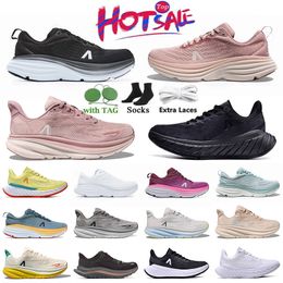High quality running shoes Athletic Black White Pink Yellow cloud Classic marble Clifton 9 x 2 Free People Bondi 8 mens designer sneakers womens trainers outdoor 36-45