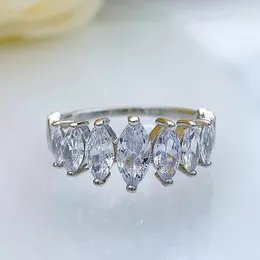 Cluster Rings S925 Silver Ring Horse Eye Zircon Stone Inlay Personalized Simple And Elegant Versatile Boutique Jewelry For Women