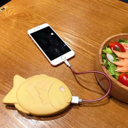 Japan Style SOSOGE TAIYAKIKUN Taiyaki Mobile Power Bank 12000mah Fish Shape Ultrathin Power Supply Gift for Girl