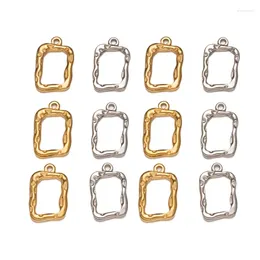 Charms 5pcs 14x20mm Irregular Border Embossing Pendant For DIY Handmade Bracelet Necklace Jewelry Making Accessories Materials