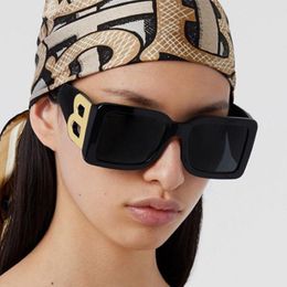 Occhiali da sole 2022 moda oversized the lettera b quadrato tendenza di lusso donne uomini retro rettangolo gafas de sol 210y