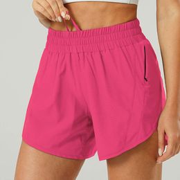 Lu Align Shorts Summer Sport Gym Women Breathable Yoga Booty Biker Cyclg Shorts with Pockets Built Casual Light Woven T/T LL Lmeon Gym Woman