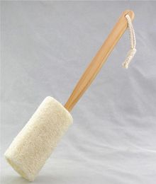 Wooden Handled Natural bath Sponge Loofah Back Scrubber Brush Bath Long Reach Shower Brush 5038 Q23631104