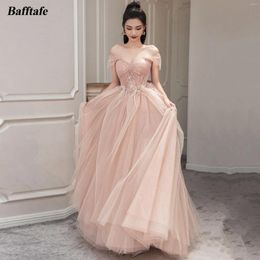 Party Dresses Bafftafe A Line Korea Long Prom Appliques Lace Pleated Beads Evening Gowns Corset Back Women Formal Occasion Dress